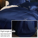 Vierteiliges Seiden-Bettlaken-Set, Doppelbett, Nackt-Schlaf-Bettbezug, Eisseiden-Bettwäsche, 2,0 m Bett