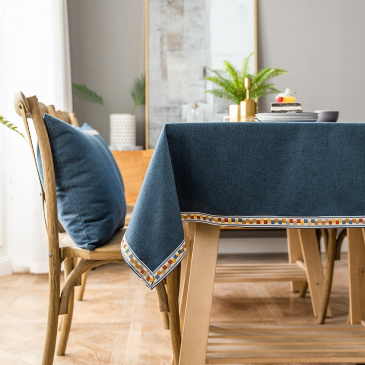 Solid Color Waterproof Tablecloth Linen Rectangular Tablecloth, 130x220cm, 130x240cm, 140x260cm, 130x300cm, 140x300cm