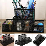 Schreibtischhalter Organizer Metallgeflecht-Stil Bleistift-Stifthalter Aufbewahrungsbox Home Aufbewahrungsorganisation, Größe: 15,5x10,2x10cm, Schreibtischhalter