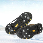 8-Zähne-Eiskrallen-Outdoor-Antirutsch-Schuhüberzüge für Eis- und Schneeboden, M (35–40 Yards), L (41–45 Yards)