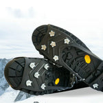 8-Zähne-Eiskrallen-Outdoor-Antirutsch-Schuhüberzüge für Eis- und Schneeboden, M (35–40 Yards), L (41–45 Yards)