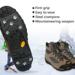 8-Zähne-Eiskrallen-Outdoor-Antirutsch-Schuhüberzüge für Eis- und Schneeboden, M (35–40 Yards), L (41–45 Yards)