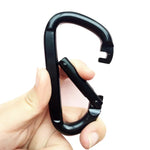 10 STÜCK D-förmiger Aluminium-Karabiner, Outdoor-Aufhängeschnalle, Wasserflaschen-Schnalle