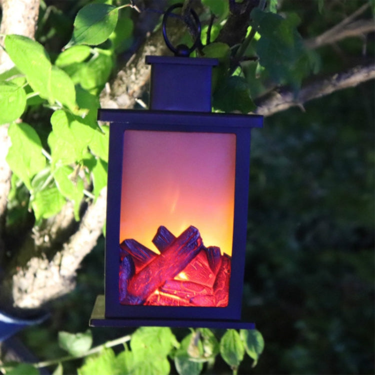 Outdoor LED Tischlampen Künstlicher Kamin Kerzenhalter Holzkohleflamme Retro Dekoration