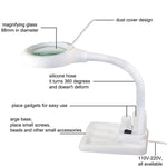 Weiße LED Schreibtischlampe Desktop Lupe Arbeitslampe, US-Stecker, EU-Stecker, GB-Stecker