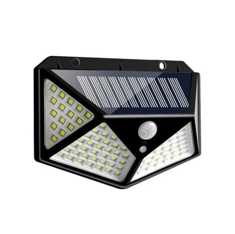 100 LEDs Outdoor-Terrasse Solar-Induktions-Wandleuchte Einstellbare Balkon-Gartenbeleuchtung Kleine Straßenlaterne, 1 STÜCK 100 LEDs, 2 STÜCK 100 LEDs