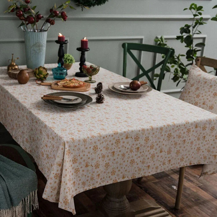 Tischdecke Weihnachten Leinen Baumwolle rechteckig, bronziert, für Esstisch, 100x140cm, 140x140cm, 140x160cm, 140x180cm, 140x200cm, 140x220cm, 140x240cm, 140x260cm, 140x300cm, 90x90cm
