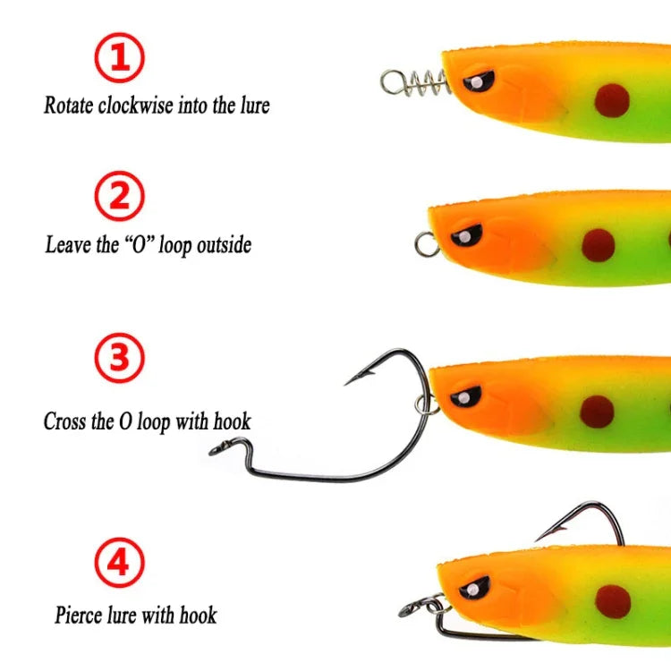 20 in 1 Luya Accessories Spring Pin For Lock Pin Soft Bait, 3.5CM 50 PCS