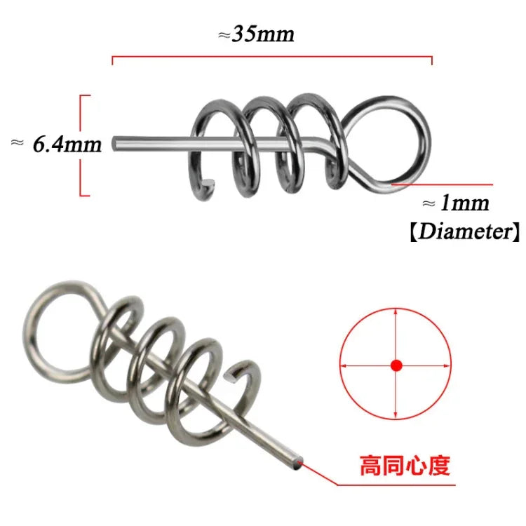 20 in 1 Luya Accessories Spring Pin For Lock Pin Soft Bait, 3.5CM 50 PCS