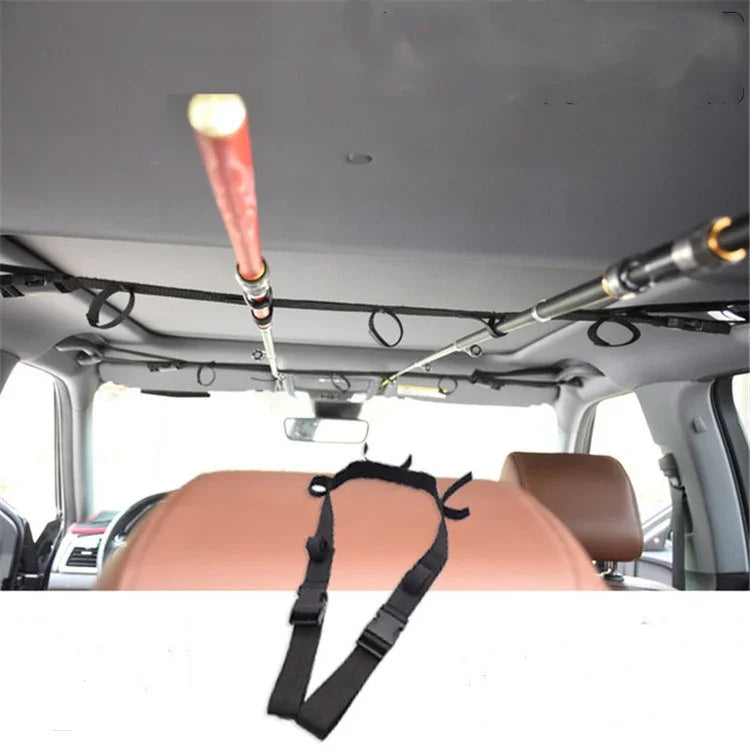 Luya Auto-Angelrutenhalter Angelruten-Dachhalter-Gurt, Auto-Angelrutenhalter