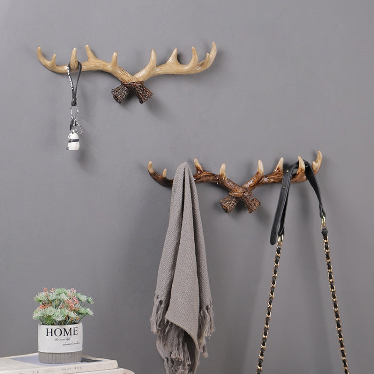 Wanddekoration Geweih aus Harz Wandaufhänger Garderobenhaken für die Wand im Wohnzimmer/Eingangsbereich