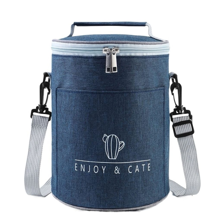 Runde Lunchtasche, isolierte Lunchbox, faltbare und tragbare Lunchtasche, L, M