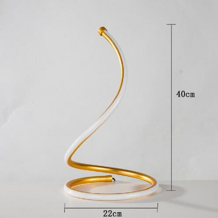 LED Spiral Tischlampe Heim Wohnzimmer Schlafzimmer Dekorationsbeleuchtung Nachttischlampe, EU-Stecker, US-Stecker, UK-Stecker, AU-Stecker, Ohne Stecker