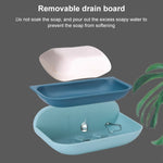 Wolkenseifenkasten Toilette Kreative Wandmontage Badezimmer Toilette Freie Stanzung Doppelschicht-Ablaufregal, Weiß, Rosa, Dunkelblau, Hellblau