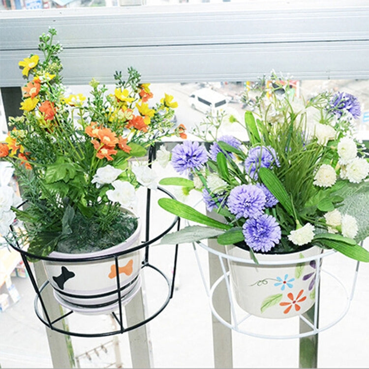 Balkongeländer runder Metall-Blumenständer Schmiedeeisen Wandmontage Blumentopfständer, S, M, L, XL
