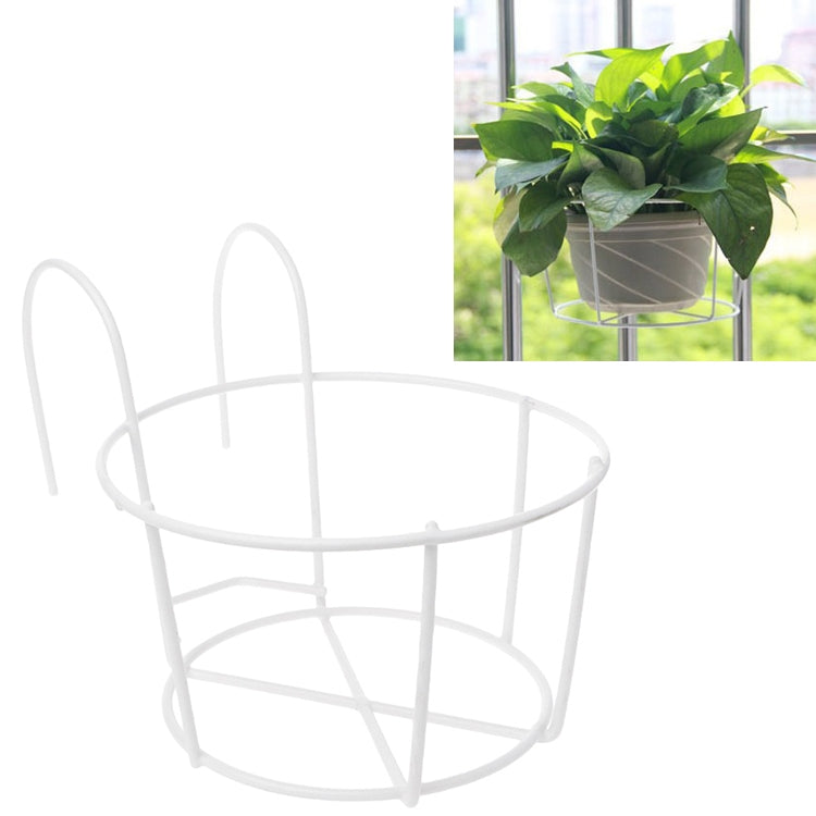 Balkongeländer runder Metall-Blumenständer Schmiedeeisen Wandmontage Blumentopfständer, S, M, L, XL