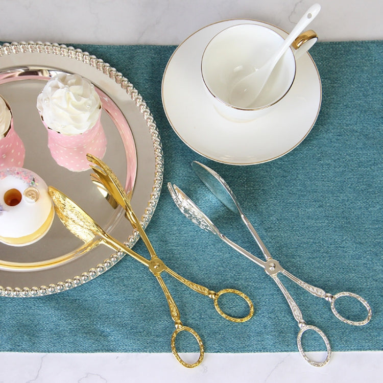 Retro Zinklegierung Besteck Kuchen Obst Dessert Salat Clip, Kuchen Obst eckiger Kopf silberner Clip, Kuchen Obst runder Kopf silberner Clip, Kuchen Obst runder Kopf goldener Clip
