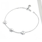 S925 Sterlingsilber Platin Beschichtetes Armband Niedliches Gänseblümchen Armband, Gänseblümchen