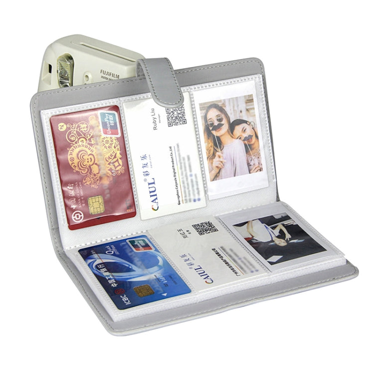 3-Zoll Fotoalbum für 96 Fotos, PU-Leder, große Kapazität, Aufbewahrungstasche mit Mehrfach-Taschenseiten