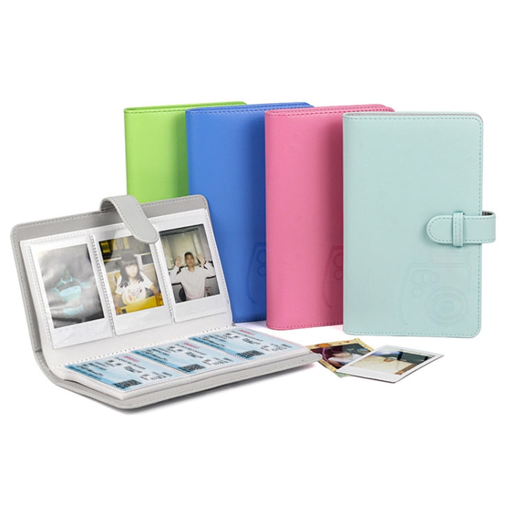 3-Zoll Fotoalbum für 96 Fotos, PU-Leder, große Kapazität, Aufbewahrungstasche mit Mehrfach-Taschenseiten