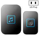 CACAZI A86 Elektronische Musik-Türklingel mit Fernbedienung, 1:1-Netzkabel-Türklingel, US-Stecker, UK-Stecker, EU-Stecker