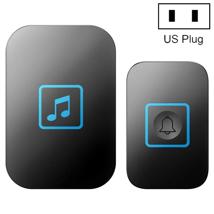 CACAZI A86 Elektronische Musik-Türklingel mit Fernbedienung, 1:1-Netzkabel-Türklingel, US-Stecker, UK-Stecker, EU-Stecker