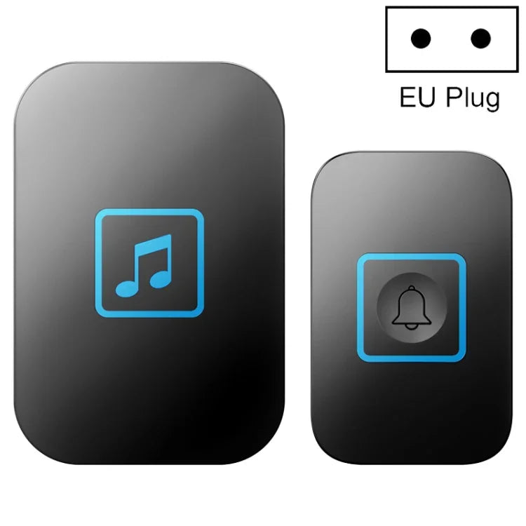 CACAZI A86 Elektronische Musik-Türklingel mit Fernbedienung, 1:1-Netzkabel-Türklingel, US-Stecker, UK-Stecker, EU-Stecker
