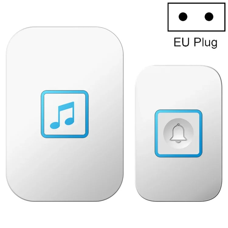 CACAZI A86 Elektronische Musik-Türklingel mit Fernbedienung, 1:1-Netzkabel-Türklingel, US-Stecker, UK-Stecker, EU-Stecker