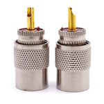 10 Stück UHF-Stecker PL259 für RG8/RG58-Kabel, Antennenanschluss, UHF-Stecker