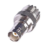 BNC-Buchse auf UHF PL-259-Buchse (gerader Typ) HF-Koaxialadapter, BNC-Buchse auf UHF-Buchse