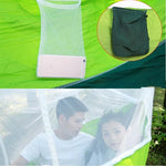 Moskitonetz Hängematte Outdoor, ultraleicht, Nylon, doppelt, Camping-Luftzelt, 260x140cm, Pink-Blau