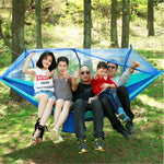 Moskitonetz Hängematte Outdoor, ultraleicht, Nylon, doppelt, Camping-Luftzelt, 260x140cm, Pink-Blau