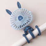 Mini-Oktopus Nachtlicht Ventilator Kinder Süßer Kinderwagen Tragbarer USB-Ladeventilator Zufällige Stilfarbe Lieferung