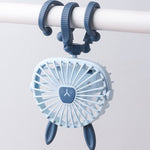 Mini-Oktopus Nachtlicht Ventilator Kinder Süßer Kinderwagen Tragbarer USB-Ladeventilator Zufällige Stilfarbe Lieferung