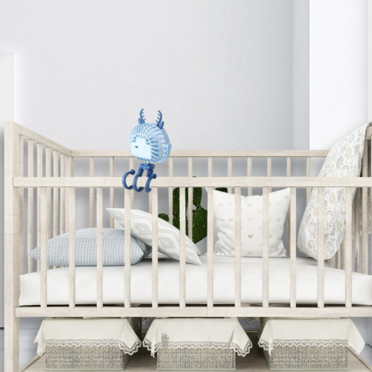 Mini-Oktopus Nachtlicht Ventilator Kinder Süßer Kinderwagen Tragbarer USB-Ladeventilator Zufällige Stilfarbe Lieferung