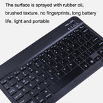 10 Zoll RGB Bunt Beleuchtete Bluetooth Tastatur und Maus Set für Handy / Tablet, Schwarz, Weiß