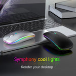 10 Zoll RGB Bunt Beleuchtete Bluetooth Tastatur und Maus Set für Handy / Tablet, Schwarz, Weiß