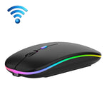 3-Tasten RGB-Hintergrundbeleuchtung, leise, kabellose Bluetooth-Maus mit zwei Modi