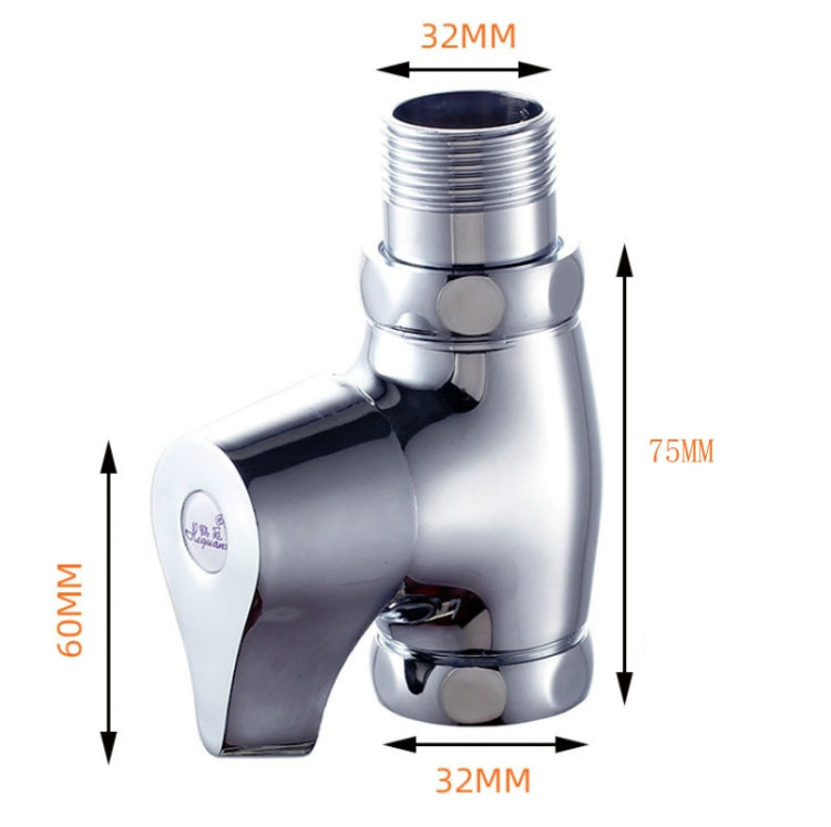 Kupferkörper-Schnellöffnungs-Spülventil Hock-WC-Spülventil, mittleres Gehäuse 1 Zoll, großes Gehäuse 1 Zoll, mittleres Gehäuse 20 mm, großes Gehäuse 20 mm