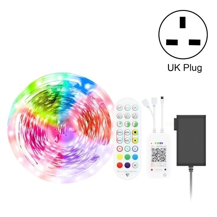 Bluetooth Anzug Smart Musik Sound Control Lichtleiste Wasserdicht 5050 RGB Bunte Atmosphäre LED Lichtleiste mit 24-Tasten Fernbedienung, 5M 150 LEDs, 5M 300 LEDs, 10M 300 LEDs, 10M 600 LEDs, 15M 450 LEDs, 20M 360 LEDs, 30M 540 LEDs