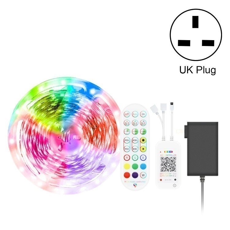Bluetooth Anzug Smart Musik Sound Control Lichtleiste Wasserdicht 5050 RGB Bunte Atmosphäre LED Lichtleiste mit 24-Tasten Fernbedienung, 5M 150 LEDs, 5M 300 LEDs, 10M 300 LEDs, 10M 600 LEDs, 15M 450 LEDs, 20M 360 LEDs, 30M 540 LEDs