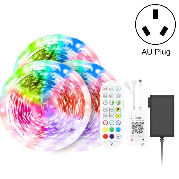 Bluetooth Anzug Smart Musik Sound Control Lichtleiste Wasserdicht 5050 RGB Bunte Atmosphäre LED Lichtleiste mit 24-Tasten Fernbedienung, 5M 150 LEDs, 5M 300 LEDs, 10M 300 LEDs, 10M 600 LEDs, 15M 450 LEDs, 20M 360 LEDs, 30M 540 LEDs