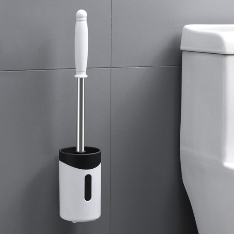 Edelstahl Wandmontage WC-Bürste mit weichen Borsten, Weiß, Rosa, Grau