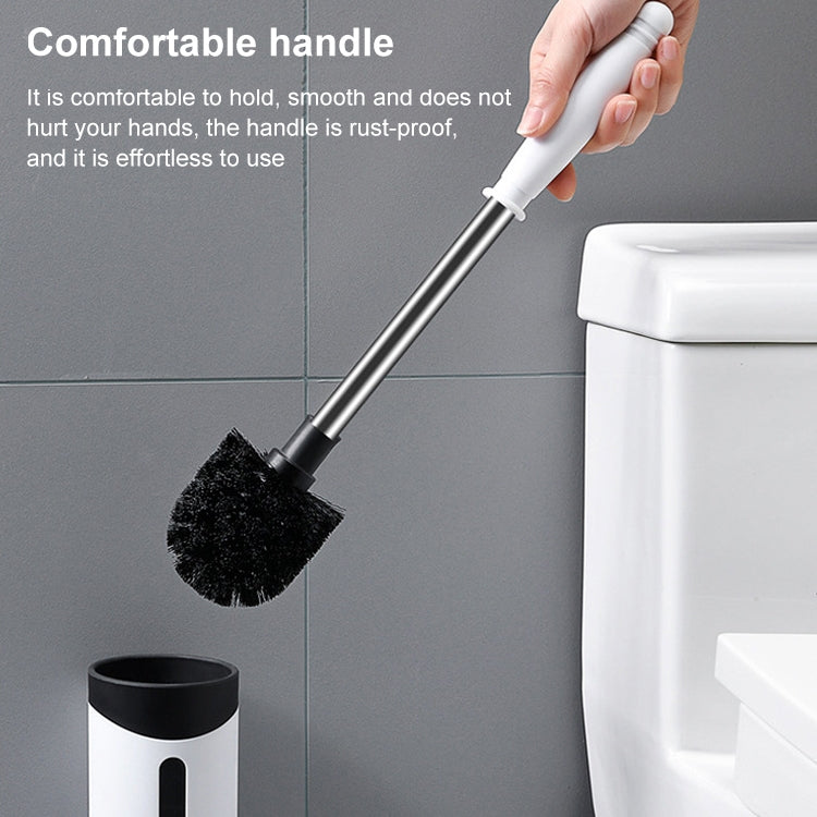 Edelstahl Wandmontage WC-Bürste mit weichen Borsten, Weiß, Rosa, Grau