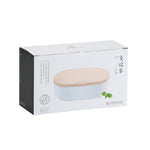 Ovale schlichte Lunchbox Holz-Sushi versiegelte auslaufsichere Lunchbox mit Besteck, einlagig