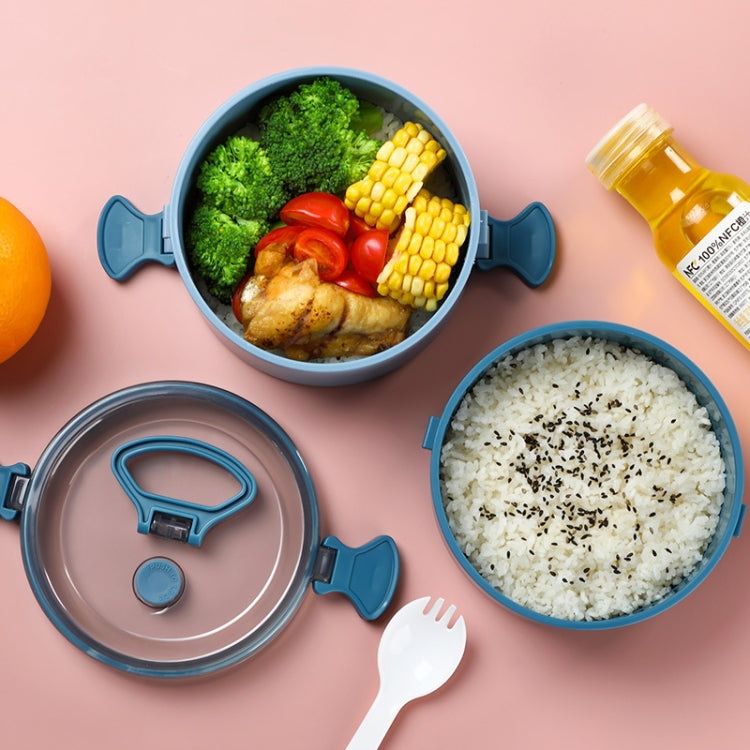 Runde, tragbare, isolierte, unterteilte Lunchbox, Studenten- und Büroangestellten-Bento-Box für die Mikrowelle, Einschichtig