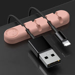5 Stücke 4 Löcher Bär Silikon Schreibtisch Datenkabel Organisation und Befestigung Gerät, 4 Löcher