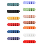5 Stücke 4 Löcher Bär Silikon Schreibtisch Datenkabel Organisation und Befestigung Gerät, 4 Löcher