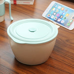 Weizenfaser Instantnudelschüssel Kreative und praktische versiegelte Lunchbox mit Handyhalter, Pink, Blau, Grün