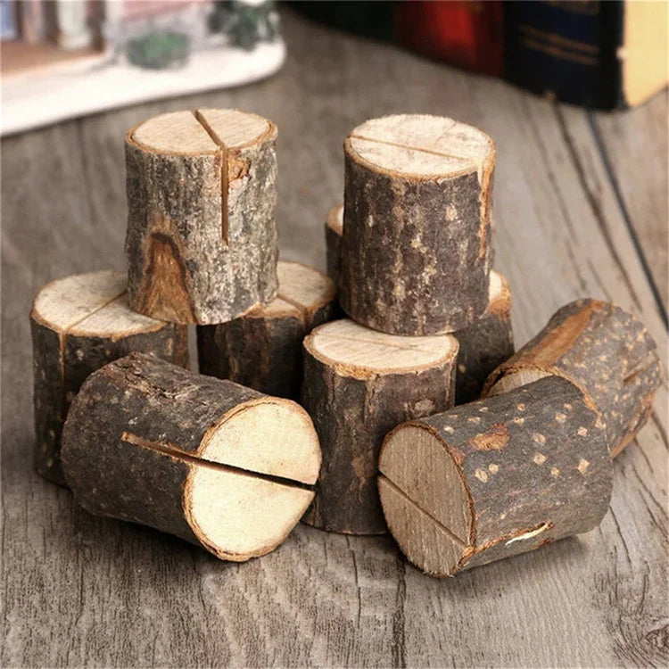 10 Stück Baumstamm-Notenhalter, Fotoclips, kreative Heim-DIY-Dekorationen, Fotorequisiten